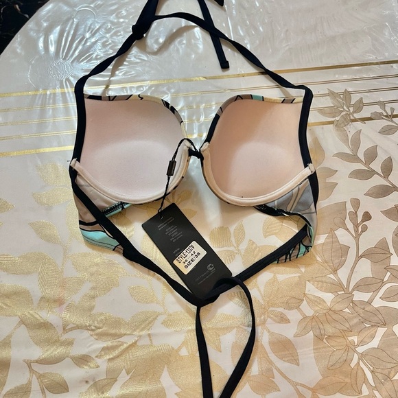 RIVAGE Two Pieces bikini Swimsuit Size 38B Push Up Underwire Top /M Bottom. - Picture 5 of 8